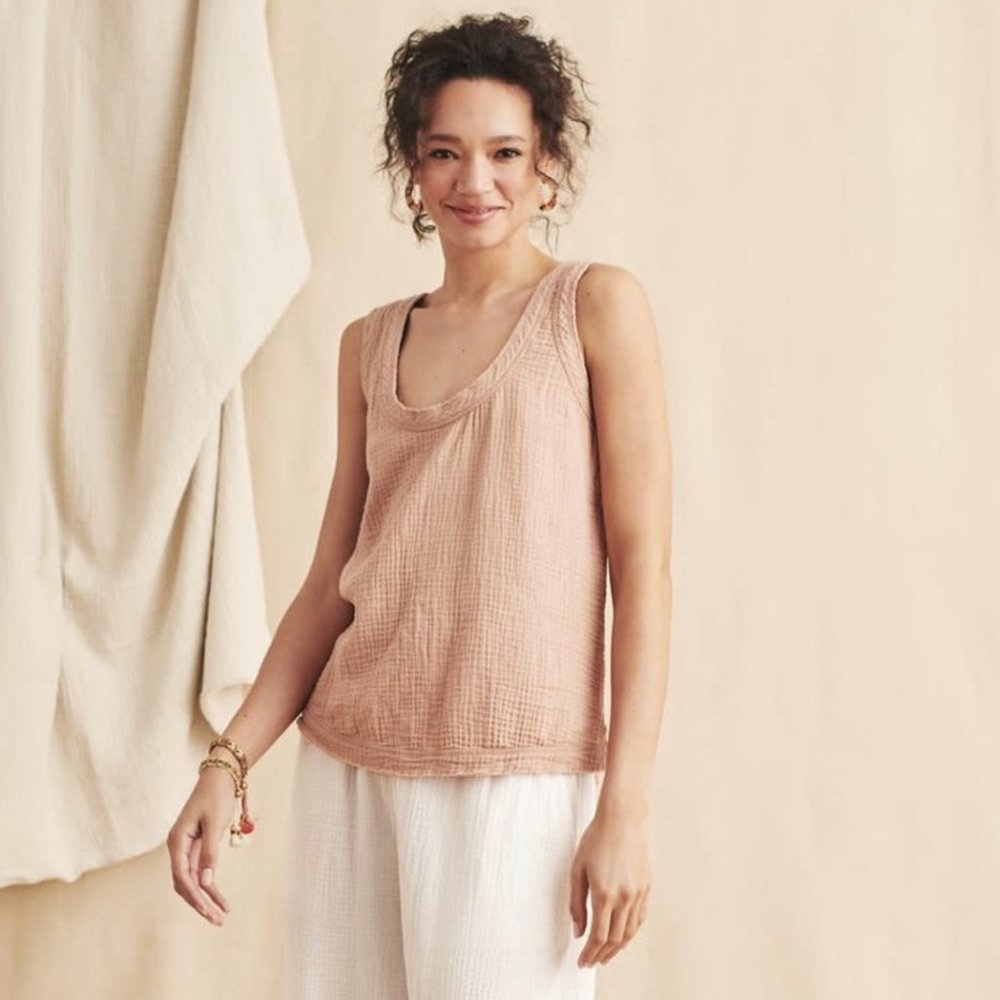 Faherty Topanga Tank - Maple Sugar